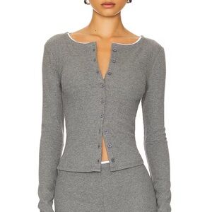 Lovers + Friends Darby Cardigan in dark gray
